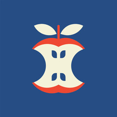 vector illustration of apple, logo, icon. eps