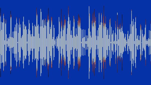 Visualization of voice record, artificial intelligence. Music equalizer, audio waves sound digital player waveform, recorder signal. Multicolored digital sound wave. Audio technology wave and design
