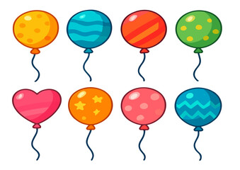 Set of birthday icon png vector cheerful 