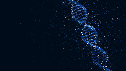 DNA molecule structure genetic helix biology cell medical science gene abstract background. 3d rendering.