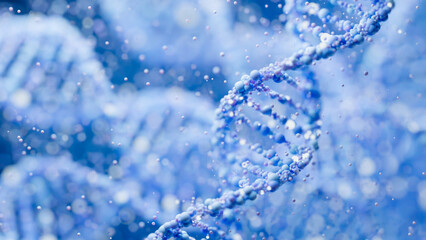 DNA molecule structure genetic helix biology cell medical science gene abstract background. 3d rendering.