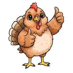 Positive Thanksgiving Character Showing Success