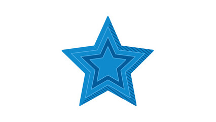 Obraz premium blue star on white background