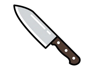A chef's knife illustration, a versatile tool for culinary tasks