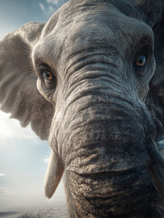 close up of an elephant