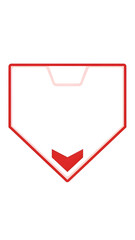 Creative Design of a Red Geometric Shape with White Background for Modern Art