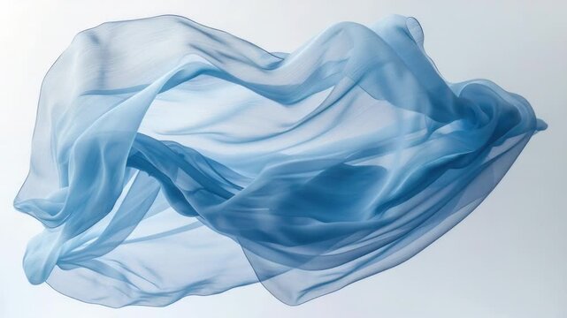 Video A close-up shot of a piece of blue fabric with intricate details