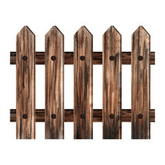 Watercolor illustration of a wooden farm fence, suitable for agricultural themes, children projects, rural decor, branding, packaging, rustic design elements. Hand painted with natural wood textures
