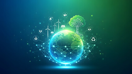 Digital Earth connects sustainable technology for a greener future Generative AI