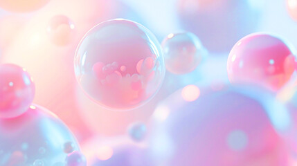 パステル球のビジネス背景イラスト　AI生成画像