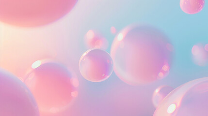 パステル球のビジネス背景イラスト　AI生成画像