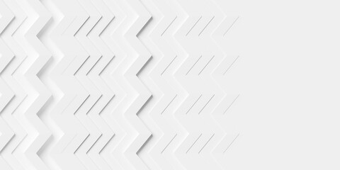 Offset vertical white zig-zag triangle lines or boxes geometry background wallpaper banner, fade out with copy space