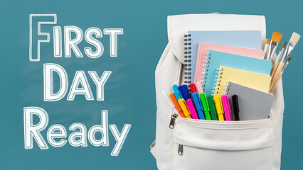 First Day Ready Backpack Filled with Colorful School Supplies for a Successful Start