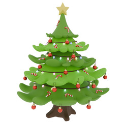 Christmas tree illustration. Christmas festival.

