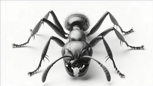 Close-up of bug with detailed focus on its legs and claws.
