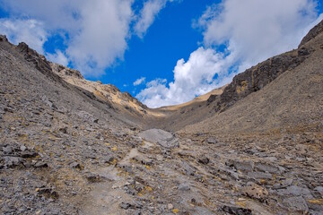 Looking back at Bongteyla Pass in Bhutan