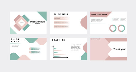 Modern Business Presentation Template with Abstract Geometric Shapes