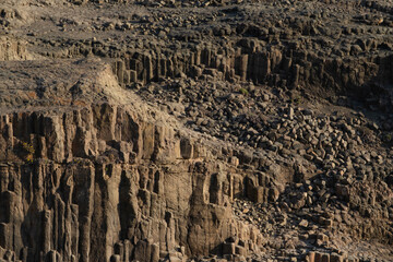 Andesites with columnar disjunction in the Punta Baja Volcanic Dome, Cabo de Gata-Nijar Natural Park