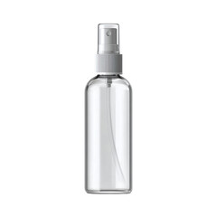 3D setting spray bottle mockup, isolated on transparent background