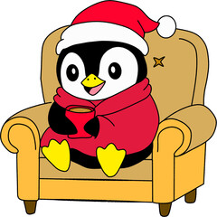 christmas owl with santa hat