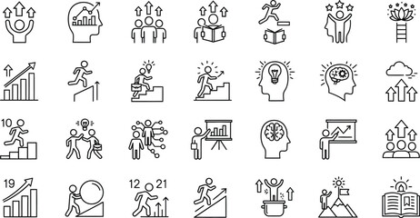 Fototapeta premium set of vector illustrations of different icon