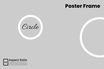 Creative two circle frame concept for poster photo layout in a 3:2 aspect ratio