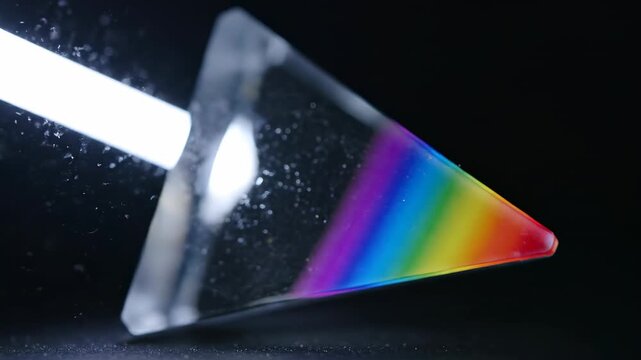 Prism Spectacle: Capturing the vibrant beauty of light's dispersion through a prism, showcasing the full spectrum of colors in a stunning display.