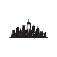 Cityscape icon skyline buildings silhouette