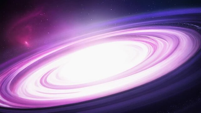 渦を巻くピンクの銀河が光り輝く幻想的宇宙アートの壁紙背景