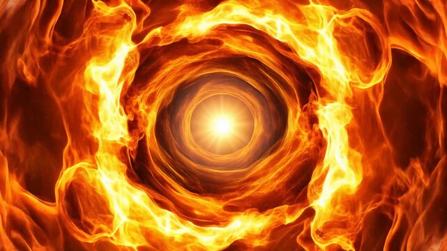 炎と火が渦を巻くエネルギーの爆発を表す迫力ある壁紙背景