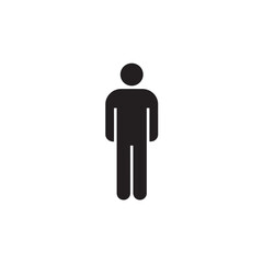 Standing person human silhouette icon
