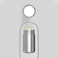 metallic foundation Stick packaging, Luxury Rotating Solid Cream Tube mockup, silver electroplating makeup twist up tube packaging, close cap Sunscreen Stick Tubes, Cylindrical Deodorant Packaging