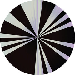 Abstract Geometric Radial Optical Illusion Circle Vector isolated PNG with Transparent Background