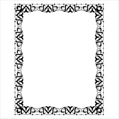 Vintage decorative vector frame in Gothic style - elegant black vector frame on white background, EPS10,  middle ages, hallowen, Christmas.