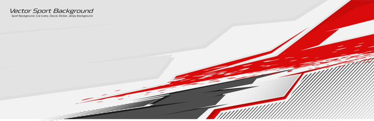 Abstract background for racing Sport Car Wrap design and vehicle livery in red color combinations EPS 10