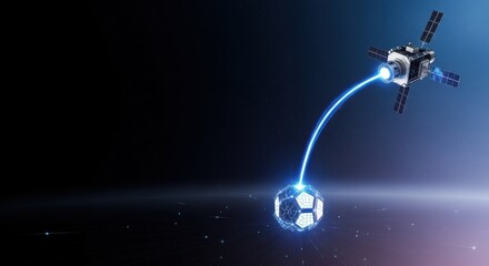 Communication technologies enable satellite data transmission, outer space. Advanced communication technologies link distant points, digital signals, network.