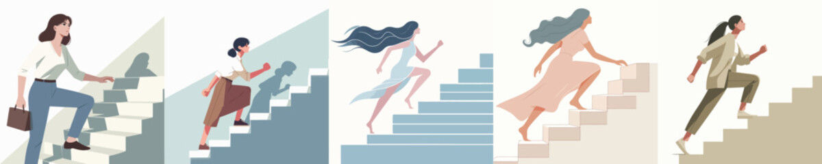 Women go up the stairs © Akbar