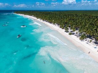 The most famous island in Dominican Republic, Saona, drone photo © Pawel 