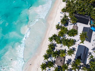 Fototapeta premium Paradise island Saona in Dominican Republic , drone photo