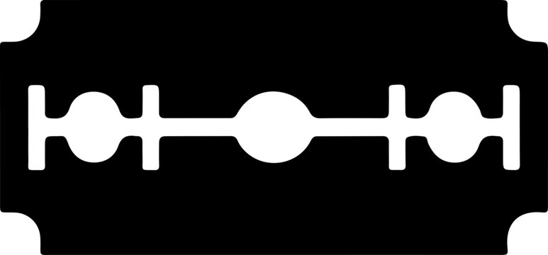 razor blade silhouette vector illustration