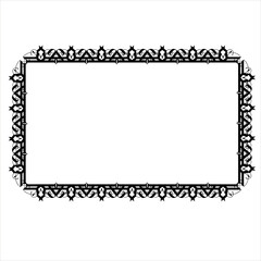 Vintage decorative vector frame in Gothic style - elegant black vector frame on white background, SVG,  middle ages, hallowen, This elegant vintage ornamental frame features a sophisticated black bo