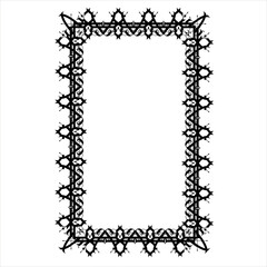 Vintage decorative vector frame in Gothic style - elegant black vector frame on white background, SVG,  middle ages, hallowen, This elegant vintage ornamental frame features a sophisticated black bo
