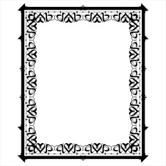 Vintage decorative vector frame in Gothic style - elegant black vector frame on white background, SVG,  middle ages, hallowen, This elegant vintage ornamental frame features a sophisticated black bo