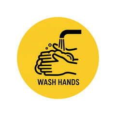 Hygiene Icon Hand Washing Signage to Promote Cleanliness and Prevent Germ Spread