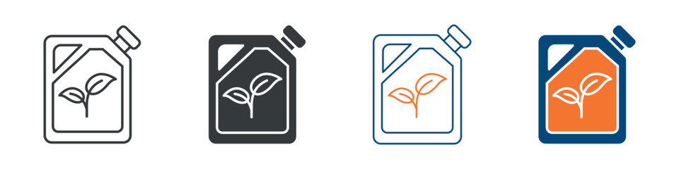 Biofuel Icon Set Multiple Style Collection