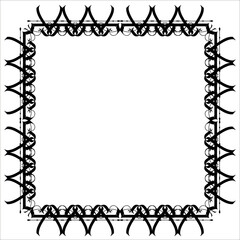 Vintage decorative frame in Gothic style - elegant black  frame on white background, JPG, 300 DPI 