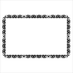 Vintage decorative frame in Gothic style - elegant black  frame on white background, JPG, 300 DPI 