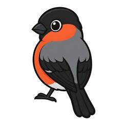 Fototapeta premium 멋쟁이새, 애니메이션 아트, jpeg (Eurasian bullfinch, animation art, jpeg)