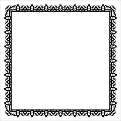 Vintage decorative frame in Gothic style - elegant black  frame on white background, JPG, 300 DPI 
