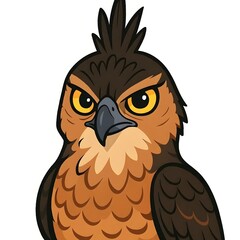 자바뿔매, 클로즈업, 애니메이션 아트, jpeg (Javan Hawk-eagle, animation art, jpeg)